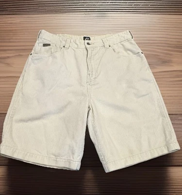 Vintage RUSTY FAT CORDUROY SHORTS Off White MENS SIZE 36 Surf Skate Y2K - Image 1 of 4