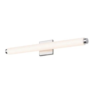 Sonneman 2431-DT Chrome Tubo Slim 25.5" Led Bathroom Bath Bar With Drum Trim - Picture 1 of 4