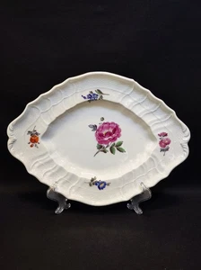 Meissen antike kleine Servierplatte (1774-1814 Marcolini) Neubrandenstein Blumen - Bild 1 von 19