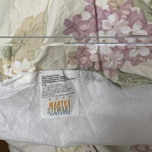 Martha Stewart Everyday Bedskirt King Size Hydrangea Lilac Soft Green Lavendar - Picture 1 of 14