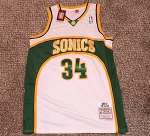 Großes Ray Allen Seattle Supersonics #34 weiß NBA Basketball Trikot - Bild 1 von 2