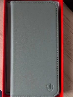 Shieldon Case For iPhone 16 Pro Max - Grey Genuine Leather RFID Card Holder 6.9" - Image 1 of 4