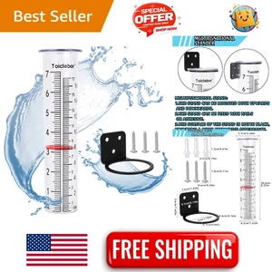 Misuratore pioggia antigelo con pennarello galleggiante rosso e supporto base - misura trasparente - Foto 1 di 6