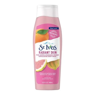 Nuevo Jabón Corporal Piel Radiante St. Ives Rosa Limón y Naranja Mandarina, 13.5 Fl Oz Foto 1 de 3