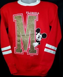 SUDADERA MCM MICKEY MOUSE DISNEY 1970 FLORIDA PARA HOMBRE Talla M VELVA SHEEN ¡TOTALMENTE NUEVA! - Imagen 1 de 9