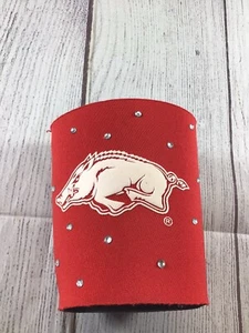 Arkansas Razorbacks Can Cooler With Silver Rhinestones - Picture 1 of 17