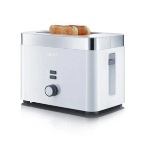 Graef TO61 2-Scheiben-Toaster Weiß Brötchenaufsatz Auftaufunktion wärmeisoliert - Bild 1 von 7