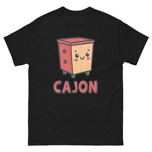Cajon Musical Instrument Illustration T-Shirt - Picture 1 of 13