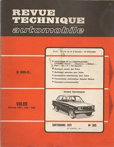 REVUE TECHNIQUE AUTOMOBILE 305 RTA 1971 VOLVO 142 144 145 CITROEN DYANE & MEHARI - Imagen 1 de 1