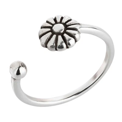 Zehenring Zehring schmale Sonnenblume 925 Silber Zehenschmuck - Bild 1 von 2