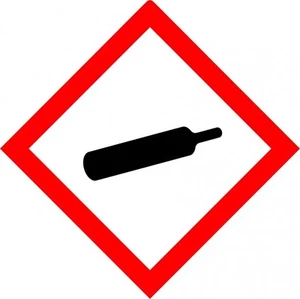 GHS 04 Aufkleber unter Druck stehende Gase 30x30cm - Bild 1 von 1