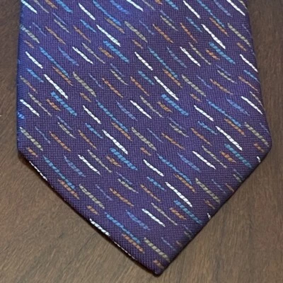 Duchamp London Purple Blue Hand Made 100% Silk Men’s Neck Tie Made In China - Image 1 of 4