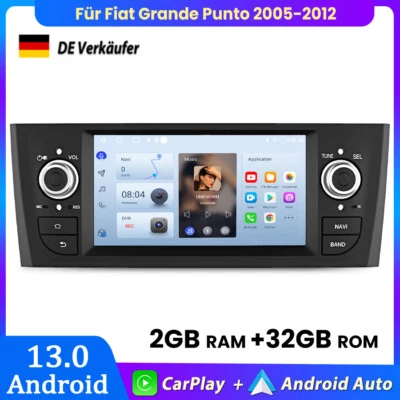 6.2" Carplay Android 13 Autoradio GPS NAVI Für Fiat Grande Punto/Linea 2005-2012 - Bild 1 von 4