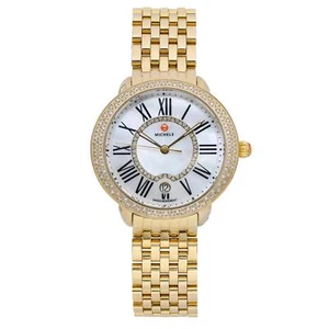 Michele Serein 16 36mm Steel Dimond MOP White Dial Ladies Watch MW21B01B0963 - Picture 1 of 6