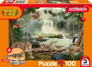 Schmidt Kinderpuzzle mit 1 Schleichfigur 56467 Im Regenwald - Picture 1 of 3