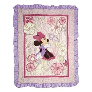 Disney: Minnie Mouse - Purple Butterfly Dreams Quilted Appliqued Comforter - Picture 1 of 4