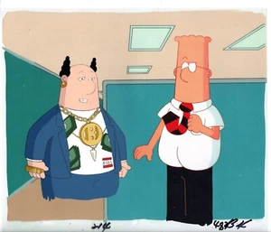 DILBERT Animation Cel: The Boss - Mantel gefüllt mit "Bargeld" trägt viel "BLING" - Bild 1 von 2