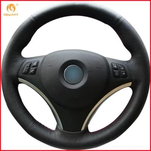 Leather Steering Wheel Covers for BMW E90 320i 325i 330i 335i E87 120i 120d G214 - Picture 1 of 11