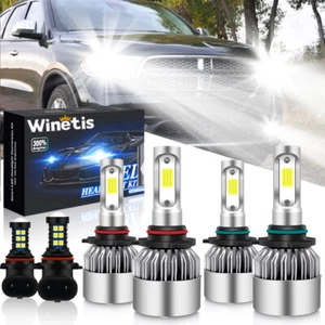 LED Headlight Hi-Lo + Fog Light Bulbs Kit Bright For Toyota Highlander 2004-2007 - Picture 1 of 8