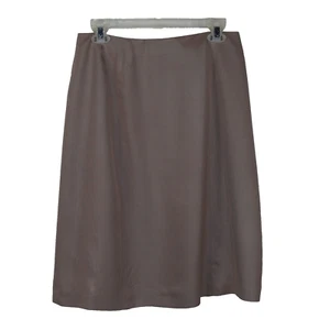 Doncaster Women Silk Textured Satin A Line Skirt Dusty Mauve Retro sz 12 Lined - Picture 1 of 12