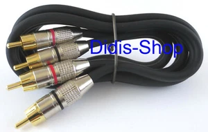 Cinch Audio Kabel High End 1m Hifi 99,99% Kupfer Neu Cinchkabel Chinch schwarz - Bild 1 von 1