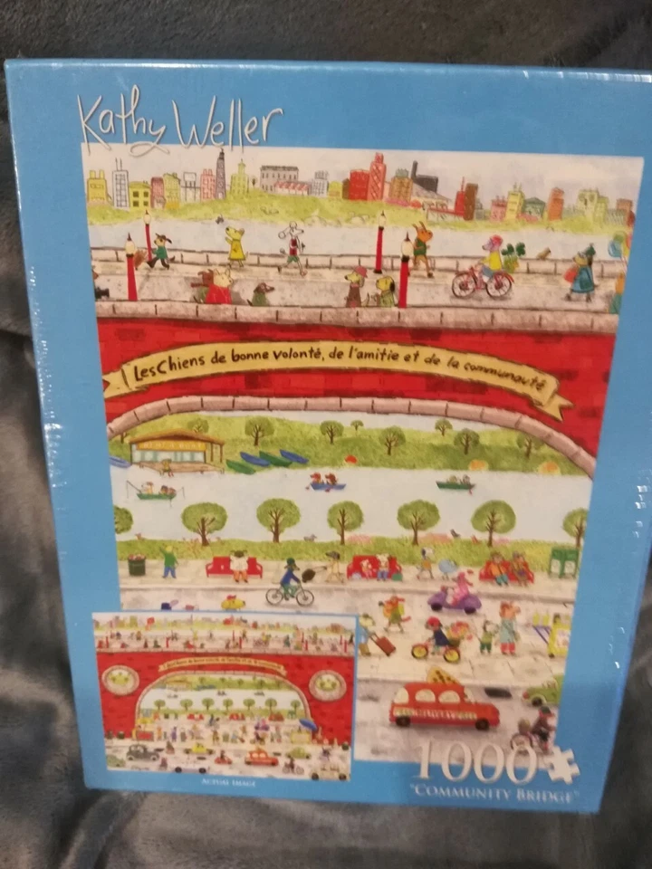 Kathy Weller Community Bridge 1000 Piece Puzzle NEW - Image 1 of 1