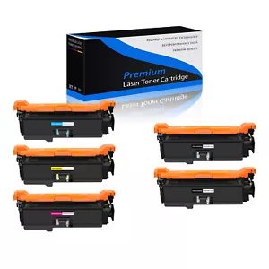 5PK High Yield CE250A BK/C/Y/M 504A Toner Cartridge set for HP CP3520 CM3530fs - Picture 1 of 5