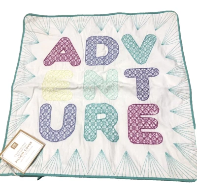 Pottery Barn PB 青少年 - 冒险枕头套 - 16 英寸 x 18 英寸全新带标签 — 第 1/4 张图片