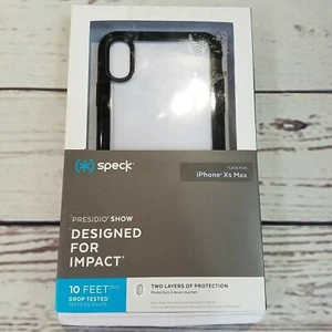 Funda de exhibición Speck Presidio para iPhone XS MAX 6,5" transparente/negra - Imagen 1 de 3