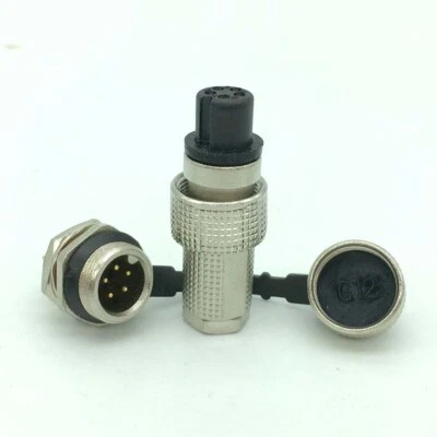 2 sets GX12 G12 IP67 5 Pin Waterproof Aviation Plug Cable Connectors Panel Mount - Image 1 of 4