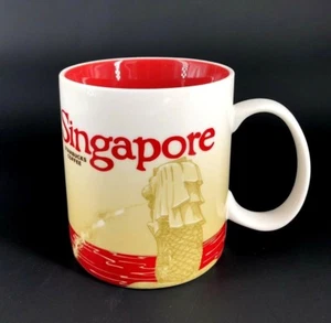 Starbucks Coffee Global Icon City Collector Series SINGAPORE Mug Cup 16oz RED - Picture 1 of 12