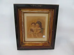 Antique Bufford’s Oil Chromo Boston, MA Art Print Framed Victorian Children - Picture 1 of 5