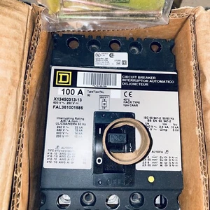 QUARE D FAL361001586 BREAKER 3POLIG 100A 600V 18KAIC 480V NEU OFFENE BOX BEREIT - Bild 1 von 2