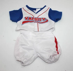 Build A Bear Outfit Varsity Baseball Outfit White Professional Lot of 2 Pieces - Picture 1 of 3