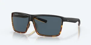Costa Del Mar Rincon Black Shiny Tortoise/Grey 580P Polarized 63 mm Sunglasses - Picture 1 of 7