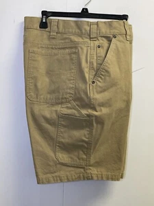 Red Head Carpenter Shorts Mens 40X9 Tan Beige Cotton Canvas Workwear Pockets - Picture 1 of 8