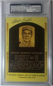 STAN COVELESKI AUTÓGRAFOS HISTÓRICOS ARTE DEL BÉISBOL AUTO FIRMADO CORTE POSTAL PSA - Imagen 1 de 2
