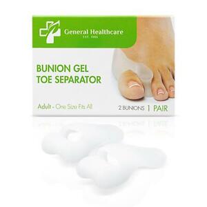 Bunion Soft Gel Toe Separator, Protector, Corrector (1 Pair)