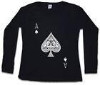 ACE OF SPADES II WOMEN LONG SLEEVE T-SHIRT Spade Poker Card Royal Flush Pik 21