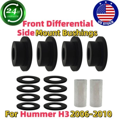 Polyurethane Black Front Differential Side Mount Bushings For 2006-10 Hummer H3 - Image 1 of 4