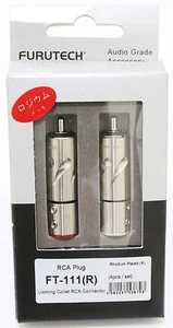 8pcs 2sets Genuine Furutech RCA Plug FT-111 (R) Rhodium Plated Audio Connectors - Picture 1 of 2