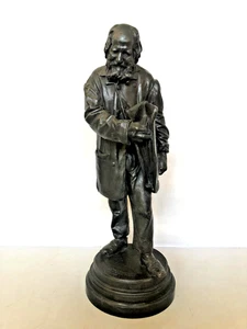 Antik D. 1869 Italienische patinierte Bronze Gedenk an Garibaldi von G. Biggi - Bild 1 von 19