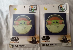 lot of 2 Star Wars The Mandalorian Grogu 5pk Anti-Slip Tub Treads Bathtub Disney - Picture 1 of 3