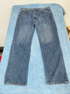 Vtg Ralph Lauren Easy Fit Jeans Mens Sz 38x32 Blue Straight Leg Boot Cut Pants - Picture 1 of 5