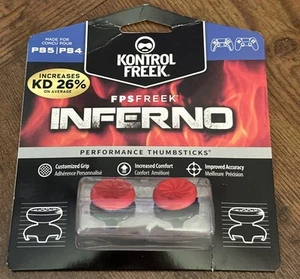 KontrolFreek FPS Freek Inferno Thumbsticks, PS5/PS4 (4 Prong) Red - Picture 1 of 4