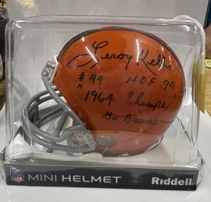 Leroy Kelly Signed Autographed Mini Helmet HOF 94 - Picture 1 of 2