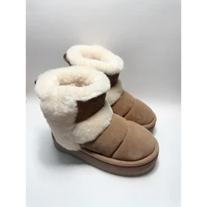 UGG CHESTNUT SUEDE CLASSIC CHILLAPEAK PLATFORM BOOTS, WOMEN US 6/ EUR 37 - Picture 1 of 8