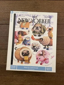 New Yorker Dog Christmas Baby It’s Cold Outside 1000 Piece Puzzle Complete - Picture 1 of 1