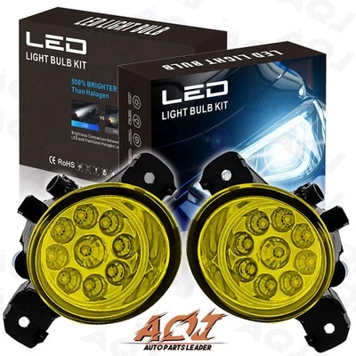 For Nissan Rogue 2008-2015 2016 PAIR Front Bumper LED Fog Light Driving Lamp Foto 1 de 4