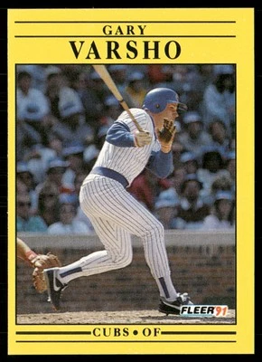 Gary Varsho 1991 Fleer #435 Chicago Cubs - Image 1 of 2